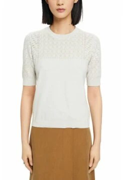 ESPRIT KURZÄRMELIGER MOULINÉ - T-Shirt Basic - Pastel Grey