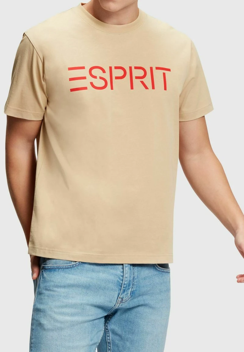 ESPRIT MIT LOGO - T-Shirt Print - Sand 3 ESPRIT MIT LOGO - T-Shirt Print - Sand