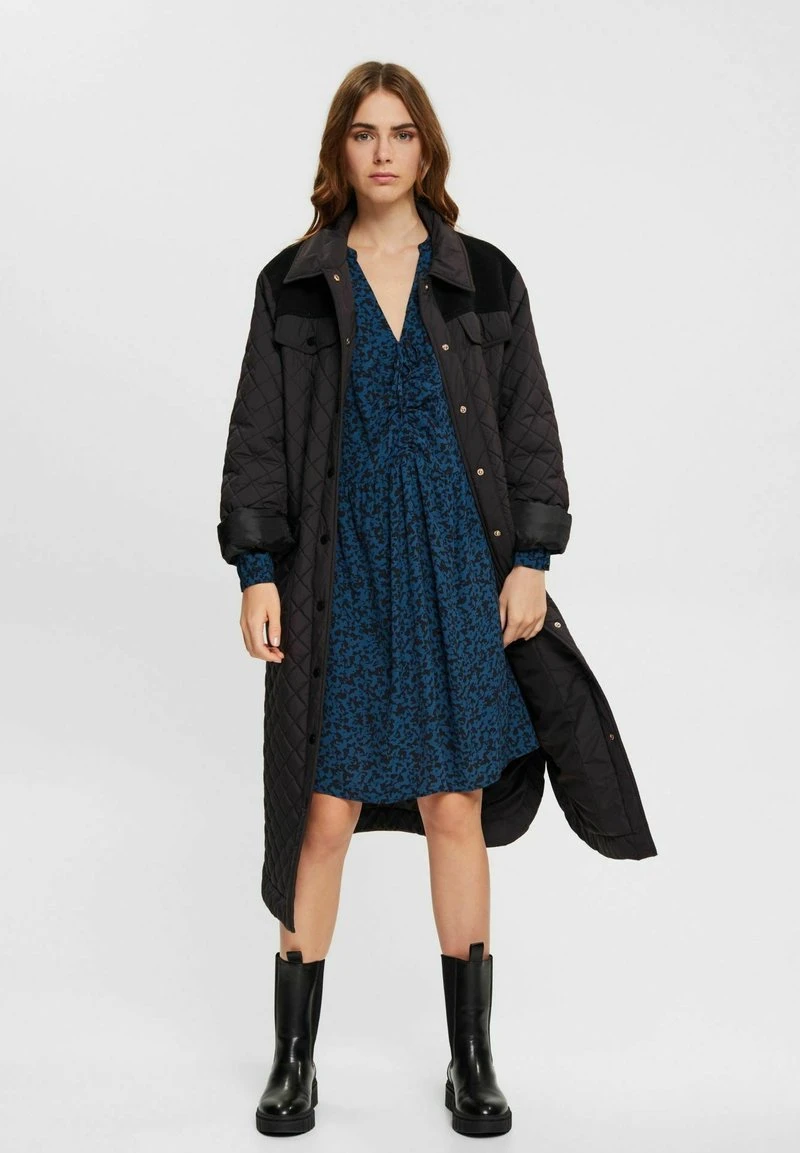 ESPRIT GEMUSTERTES AUS MIT V-AUSSCHNITT - Freizeitkleid - Petrol Blue 4 ESPRIT GEMUSTERTES AUS MIT V-AUSSCHNITT - Freizeitkleid - Petrol Blue – Bild 2