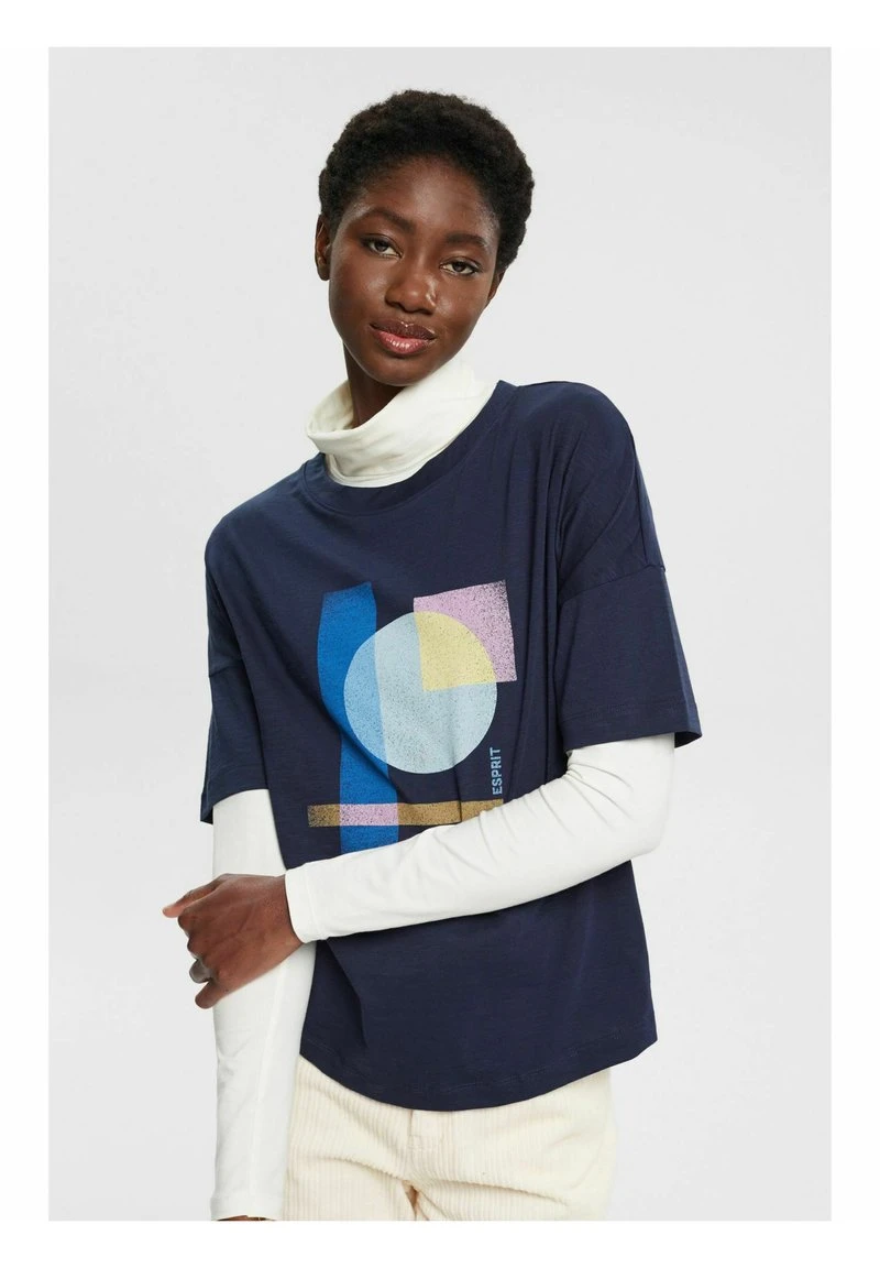 ESPRIT TEE - T-Shirt Print - Navy 3 ESPRIT TEE - T-Shirt Print - Navy