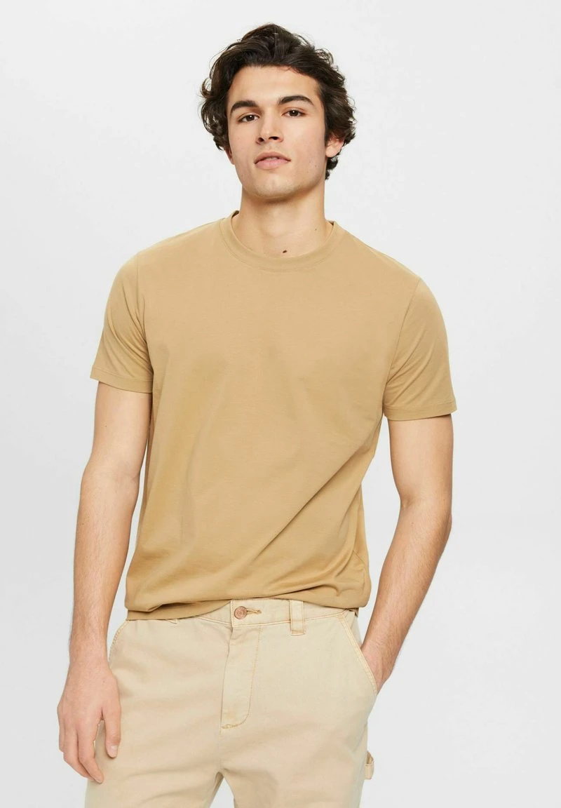 ESPRIT REGULAR FIT - T-Shirt Basic - Beige 3 ESPRIT REGULAR FIT - T-Shirt Basic - Beige