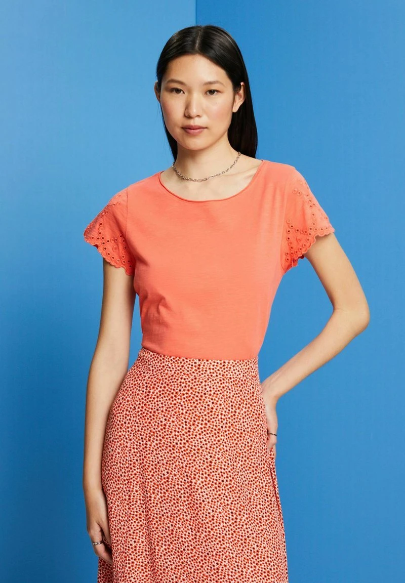 ESPRIT T-Shirt Print - Coral Orange 6 ESPRIT T-Shirt Print - Coral Orange – Bild 4