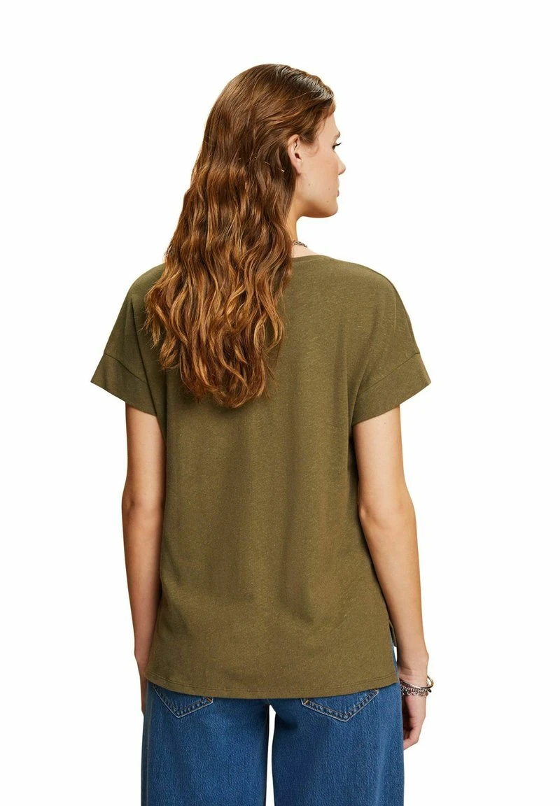 Edc By Esprit MIT V AUSSCHNITT - T-Shirt Basic - Khaki Green 5 Edc By Esprit MIT V AUSSCHNITT - T-Shirt Basic - Khaki Green – Bild 3