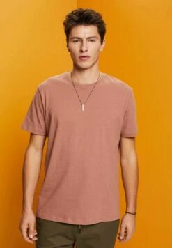 Edc By Esprit T-Shirt Basic - Dark Old Pink -Esprit b697e00005a444188ef907bb982878ad