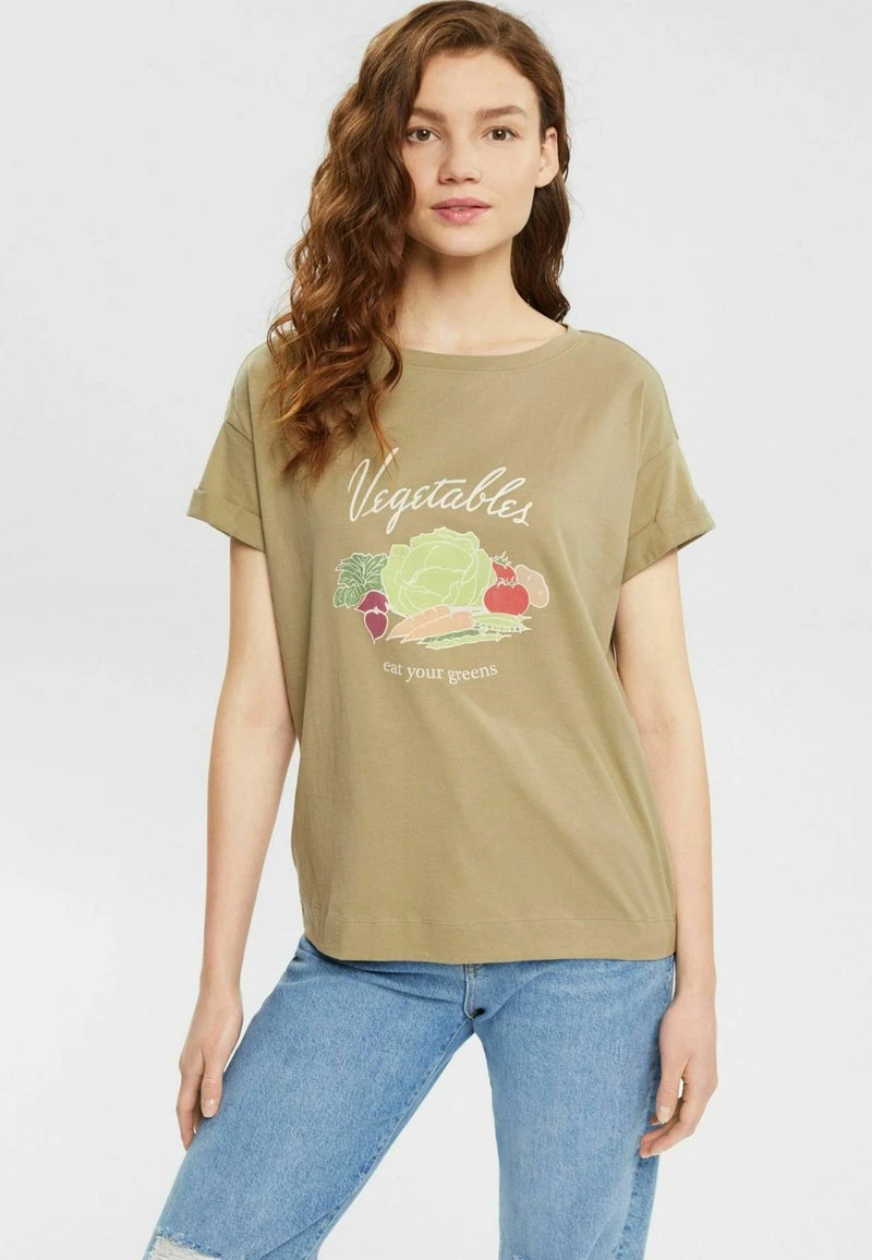 ESPRIT T-Shirt Print - Pale Khaki 3 ESPRIT T-Shirt Print - Pale Khaki