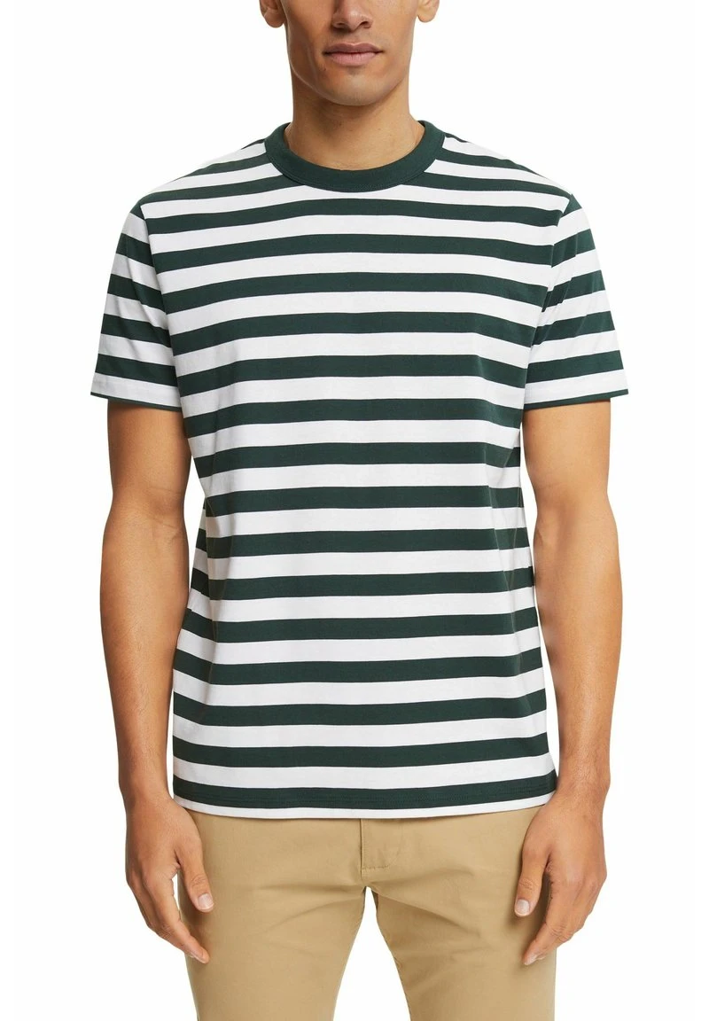 ESPRIT GESTREIFTES MIT RUNDHALSAUSSCHNITT - T-Shirt Print - Dark Teal Green 3 ESPRIT GESTREIFTES MIT RUNDHALSAUSSCHNITT - T-Shirt Print - Dark Teal Green