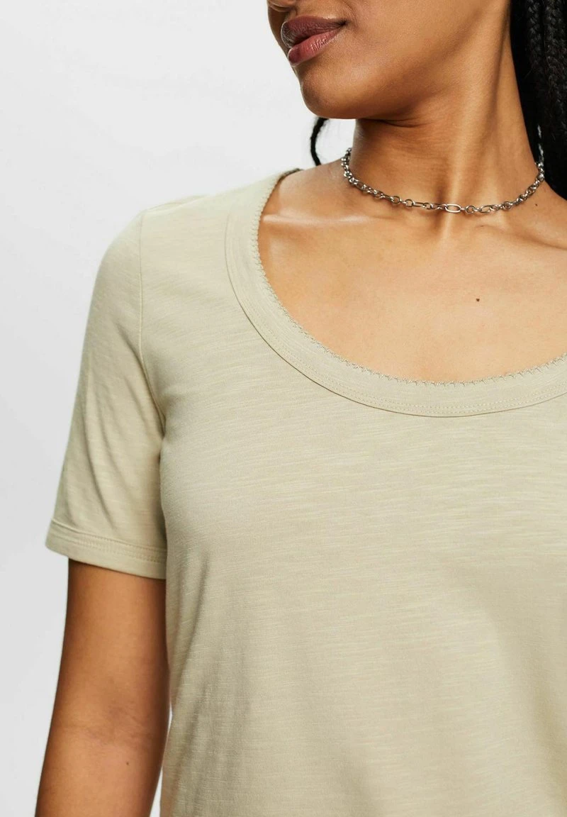 ESPRIT MIT U AUSSCHNITT - T-Shirt Basic - Dusty Green 6 ESPRIT MIT U AUSSCHNITT - T-Shirt Basic - Dusty Green – Bild 4