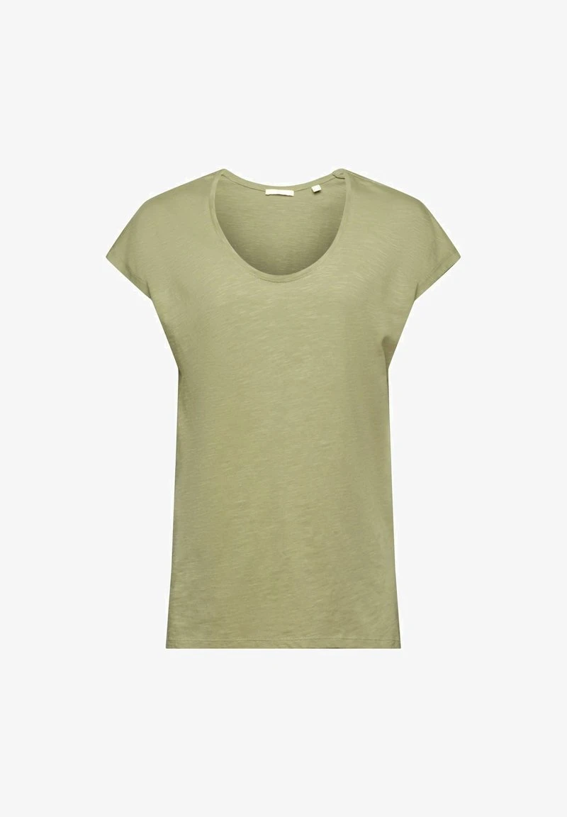 Edc By Esprit MIT U BOOTAUSSCHNITT - T-Shirt Basic - Light Khaki 8 Edc By Esprit MIT U BOOTAUSSCHNITT - T-Shirt Basic - Light Khaki – Bild 6