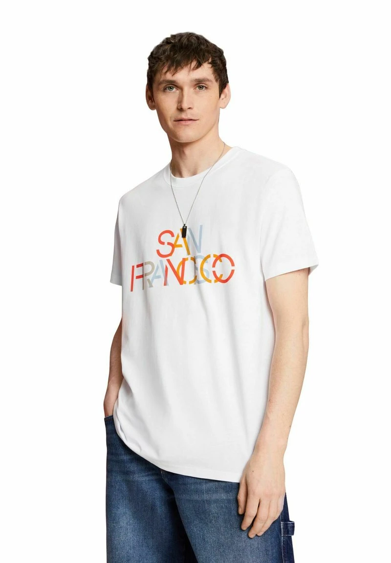ESPRIT MIT FRONTPRINT - T-Shirt Print - New White 3 ESPRIT MIT FRONTPRINT - T-Shirt Print - New White