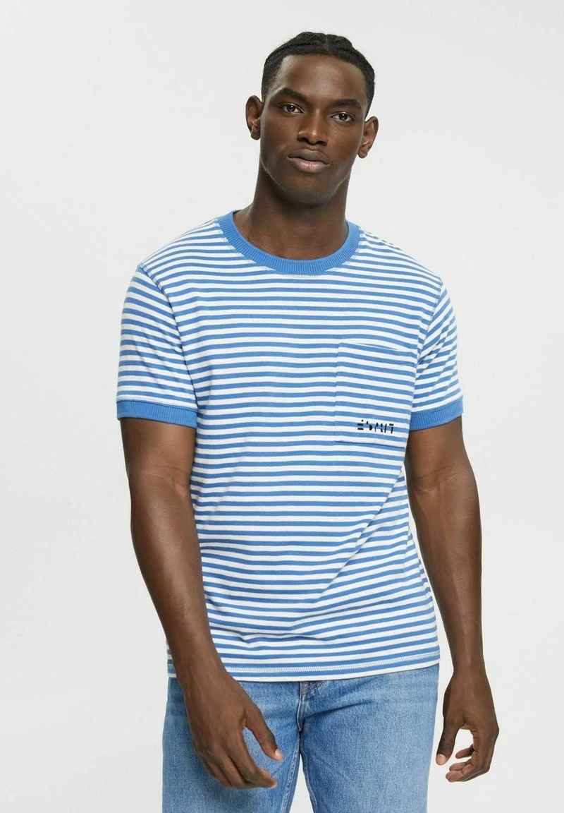 ESPRIT MIT STREIFEN - T-Shirt Print - Blue 3 ESPRIT MIT STREIFEN - T-Shirt Print - Blue