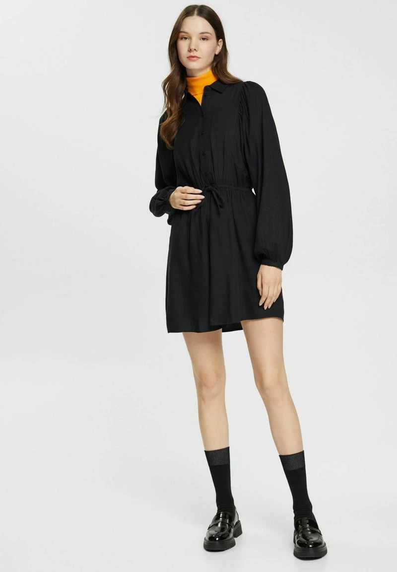 Edc By Esprit MIT DURCHZUGBAND - Blusenkleid - Black 4 Edc By Esprit MIT DURCHZUGBAND - Blusenkleid - Black – Bild 2