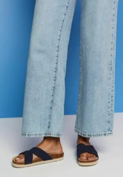 ESPRIT MIT ÜBERKREUZTEN RIEMEN - Pantolette Flach - Navy