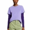 Edc By Esprit T-Shirt Basic - Purple 1 Edc By Esprit T-Shirt Basic - Purple -Esprit ca21df17811f475ebf0a296aea33bd79
