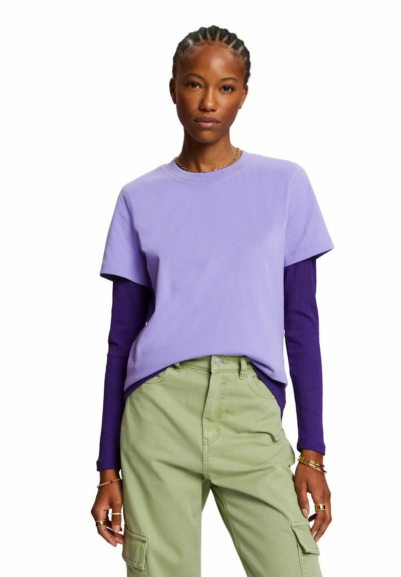 Edc By Esprit T-Shirt Basic - Purple 3 Edc By Esprit T-Shirt Basic - Purple