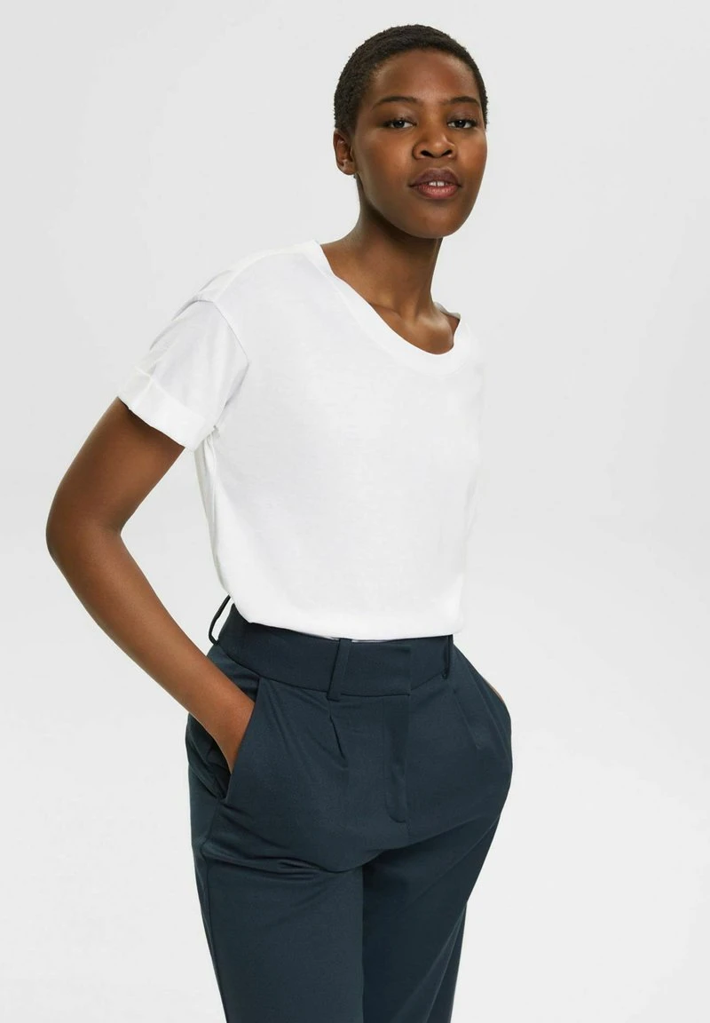 ESPRIT MIT TURN-UP-ÄRMELN - T-Shirt Basic - White 3 ESPRIT MIT TURN-UP-ÄRMELN - T-Shirt Basic - White