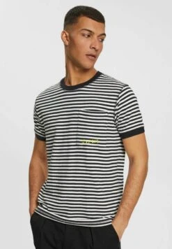 ESPRIT MIT STREIFEN - T-Shirt Print - Black