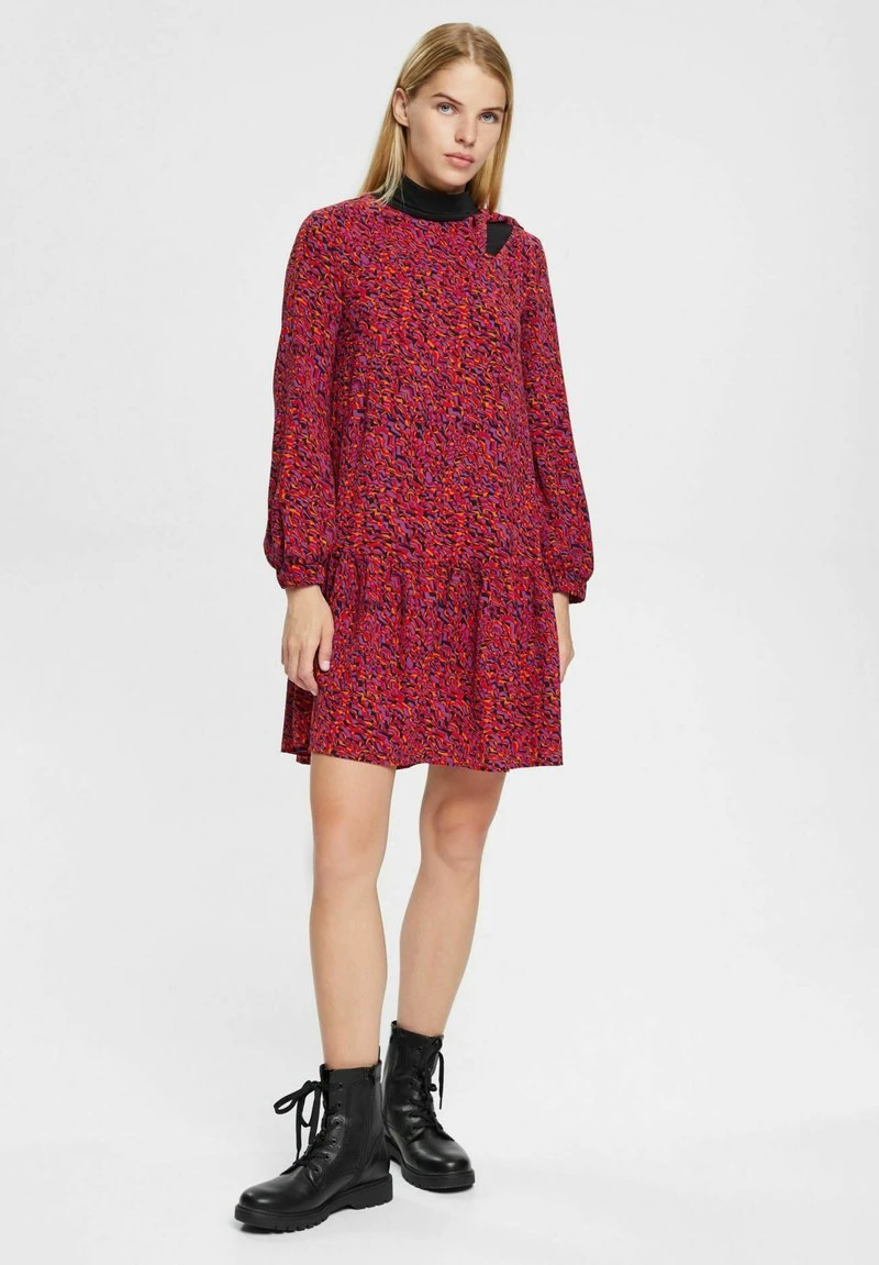 ESPRIT MIT MUSTER UND CUTOUT - Freizeitkleid - Dark Red 4 ESPRIT MIT MUSTER UND CUTOUT - Freizeitkleid - Dark Red – Bild 2
