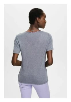 ESPRIT MIT GEBLÜMTEM V AUSSCHNITT - T-Shirt Print - Navy 10 ESPRIT MIT GEBLÜMTEM V AUSSCHNITT - T-Shirt Print - Navy -Esprit d410210990cb4b288482deab157a39c0