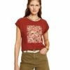 ESPRIT STITCH DETAIL - T-Shirt Print - Terracotta New 2 ESPRIT STITCH DETAIL - T-Shirt Print - Terracotta New -Esprit d6e76d078a2940438d52bd5f21905541