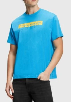 ESPRIT MIT LOGO-AUFNÄHER - T-Shirt Print - Turquoise
