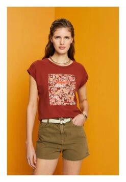 ESPRIT STITCH DETAIL - T-Shirt Print - Terracotta New 12 ESPRIT STITCH DETAIL - T-Shirt Print - Terracotta New -Esprit df6b15e366ce4378a83aaf64f7e7152f