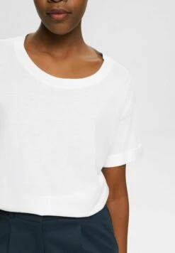 ESPRIT MIT TURN-UP-ÄRMELN - T-Shirt Basic - White 11 ESPRIT MIT TURN-UP-ÄRMELN - T-Shirt Basic - White -Esprit e2e6a409c2f44816939ba800340dad5a