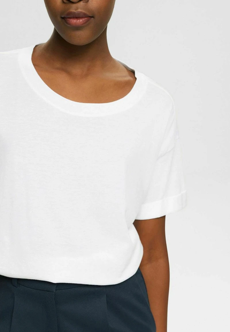 ESPRIT MIT TURN-UP-ÄRMELN - T-Shirt Basic - White 6 ESPRIT MIT TURN-UP-ÄRMELN - T-Shirt Basic - White – Bild 4