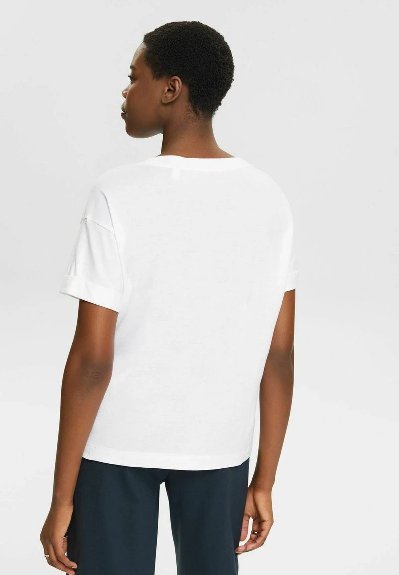 ESPRIT MIT TURN-UP-ÄRMELN - T-Shirt Basic - White 5 ESPRIT MIT TURN-UP-ÄRMELN - T-Shirt Basic - White – Bild 3