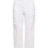 Edc By Esprit Dad-Jeans Mit Destroyed-Effekten White