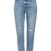 Edc By Esprit Destroyed-Jeans Im Mom-Fit Blue Medium Washed -Esprit edc by esprit destroyed jeans im mom fit blue medium washed