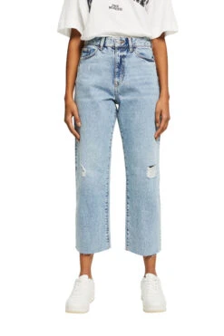 Edc By Esprit Destroyed-Jeans Mit Geradem Bein Blue Light Wash -Esprit edc by esprit destroyed jeans mit geradem bein blue light wash 1