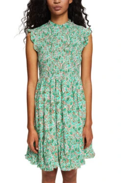 Edc By Esprit Gemustertes Kleid Green -Esprit edc by esprit gemustertes kleid green 1