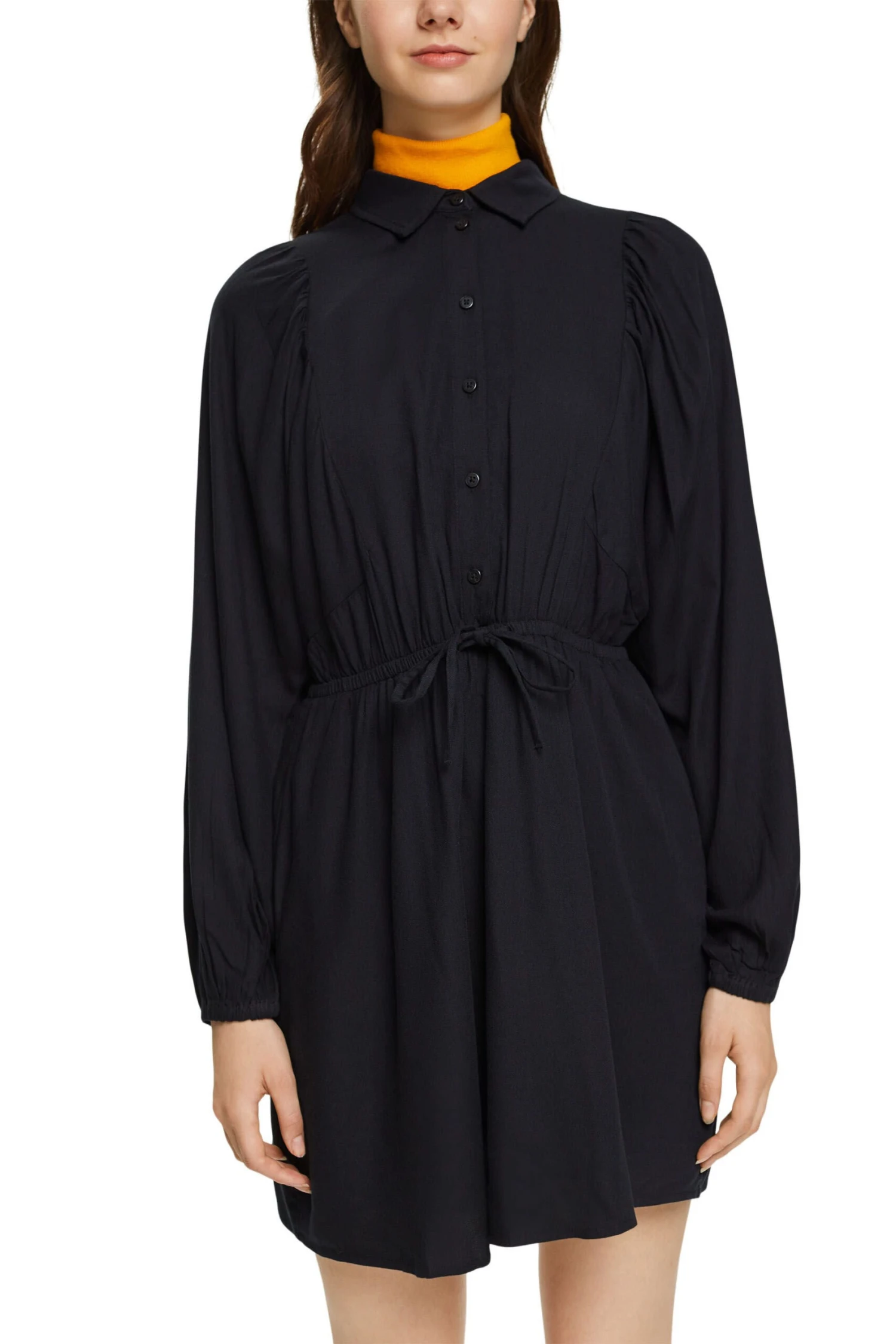 Edc By Esprit Kleid Mit Durchzugband Black 4 Edc By Esprit Kleid Mit Durchzugband Black – Bild 2