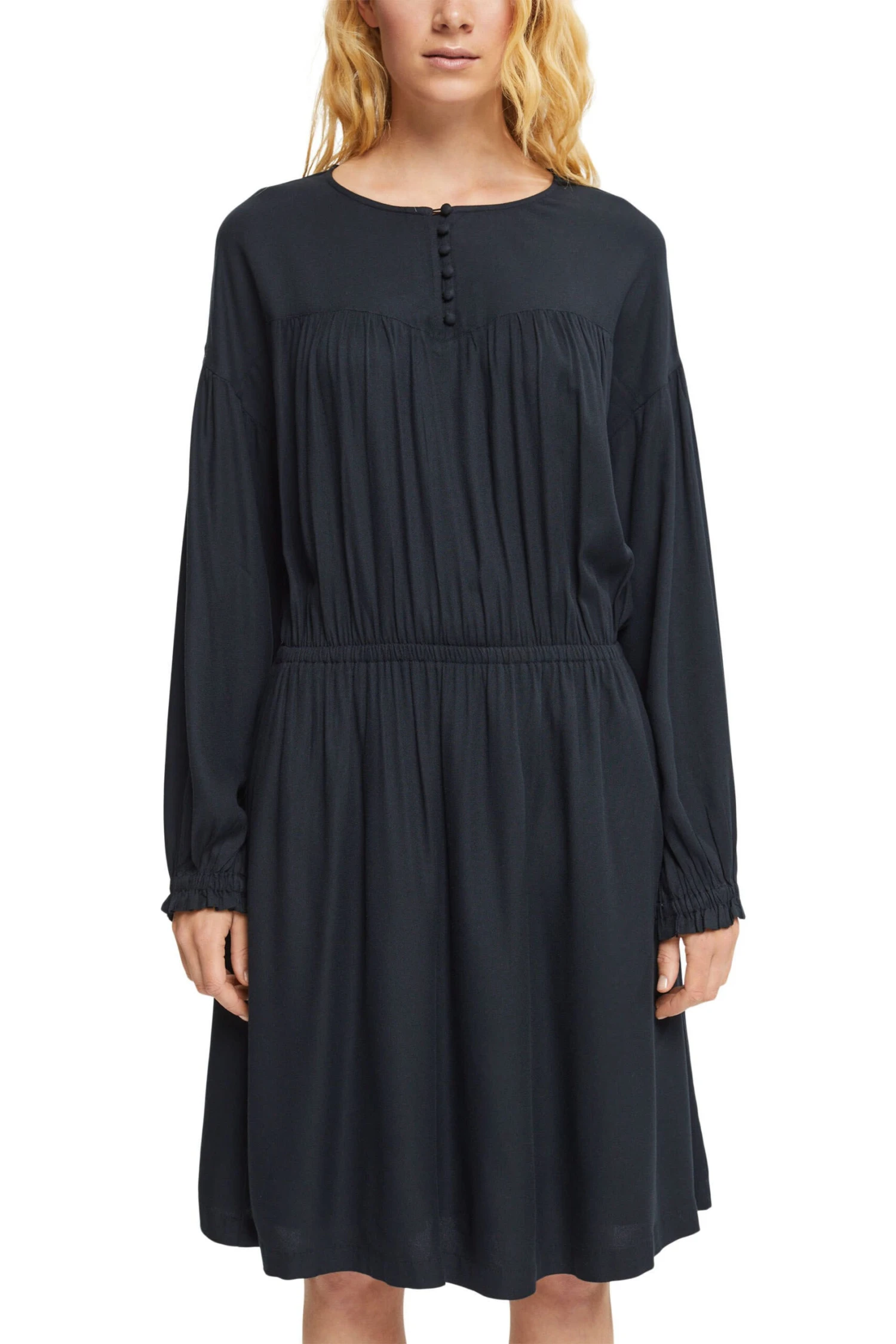 Edc By Esprit Kleid Mit Elastischem Taillenbund Black 4 Edc By Esprit Kleid Mit Elastischem Taillenbund Black – Bild 2