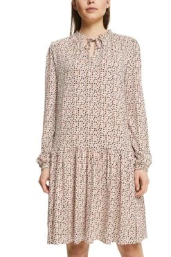 Edc By Esprit Kleid Mit Rüschen-Details Sand -Esprit edc by esprit kleid mit ruschen details sand 1