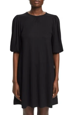 Edc By Esprit Minikleid Mit Voluminösen Ärmeln Black -Esprit edc by esprit minikleid mit voluminosen armeln black 1