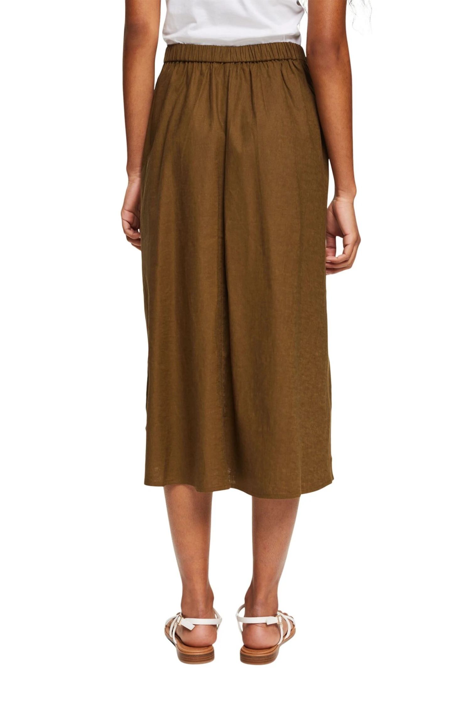 Edc By Esprit Skirts Light Woven Midi Khaki Green 5 Edc By Esprit Skirts Light Woven Midi Khaki Green – Bild 3