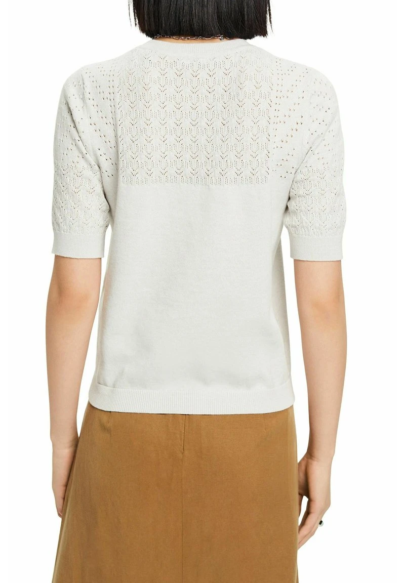 ESPRIT KURZÄRMELIGER MOULINÉ - T-Shirt Basic - Pastel Grey 4 ESPRIT KURZÄRMELIGER MOULINÉ - T-Shirt Basic - Pastel Grey – Bild 2