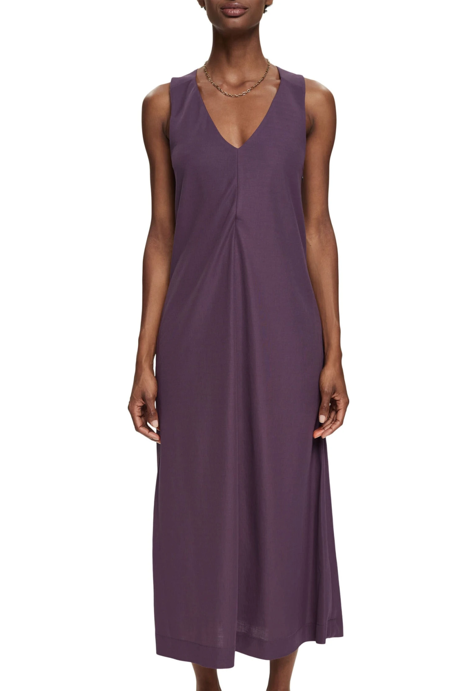 ESPRIT Ärmelloses Midikleid Dark Purple 4 ESPRIT Ärmelloses Midikleid Dark Purple – Bild 2