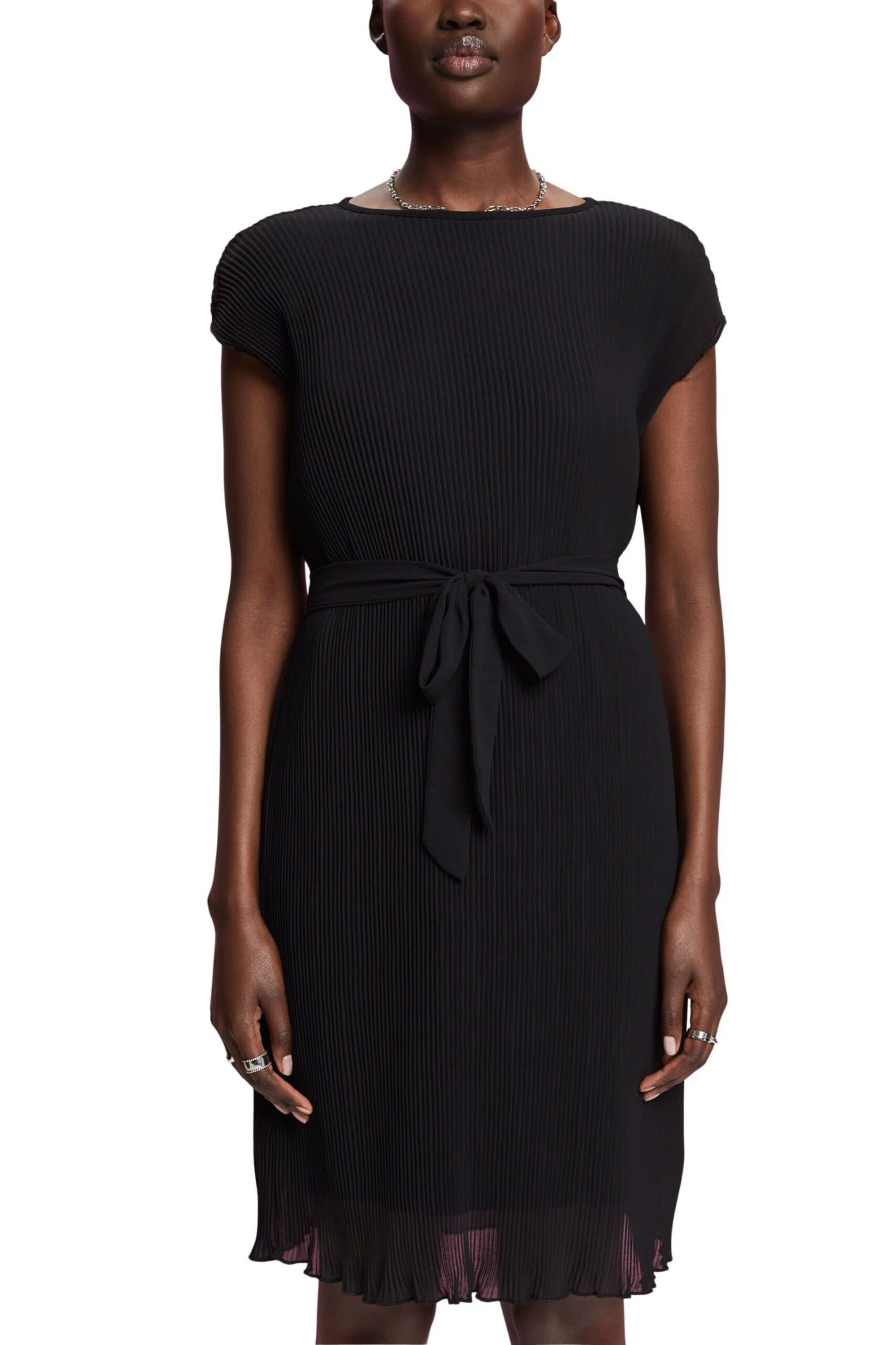 ESPRIT Ärmelloses Minikleid Mit Plisseefalten Black 4 ESPRIT Ärmelloses Minikleid Mit Plisseefalten Black – Bild 2