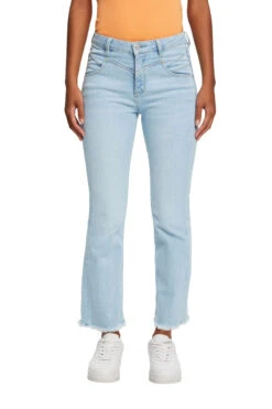 ESPRIT Ausgestellte Baumwolljeans Mit Mittlerer Bundhöhe Blue Light Washed -Esprit esprit ausgestellte baumwolljeans mit mittlerer bundhohe blue light washed 1