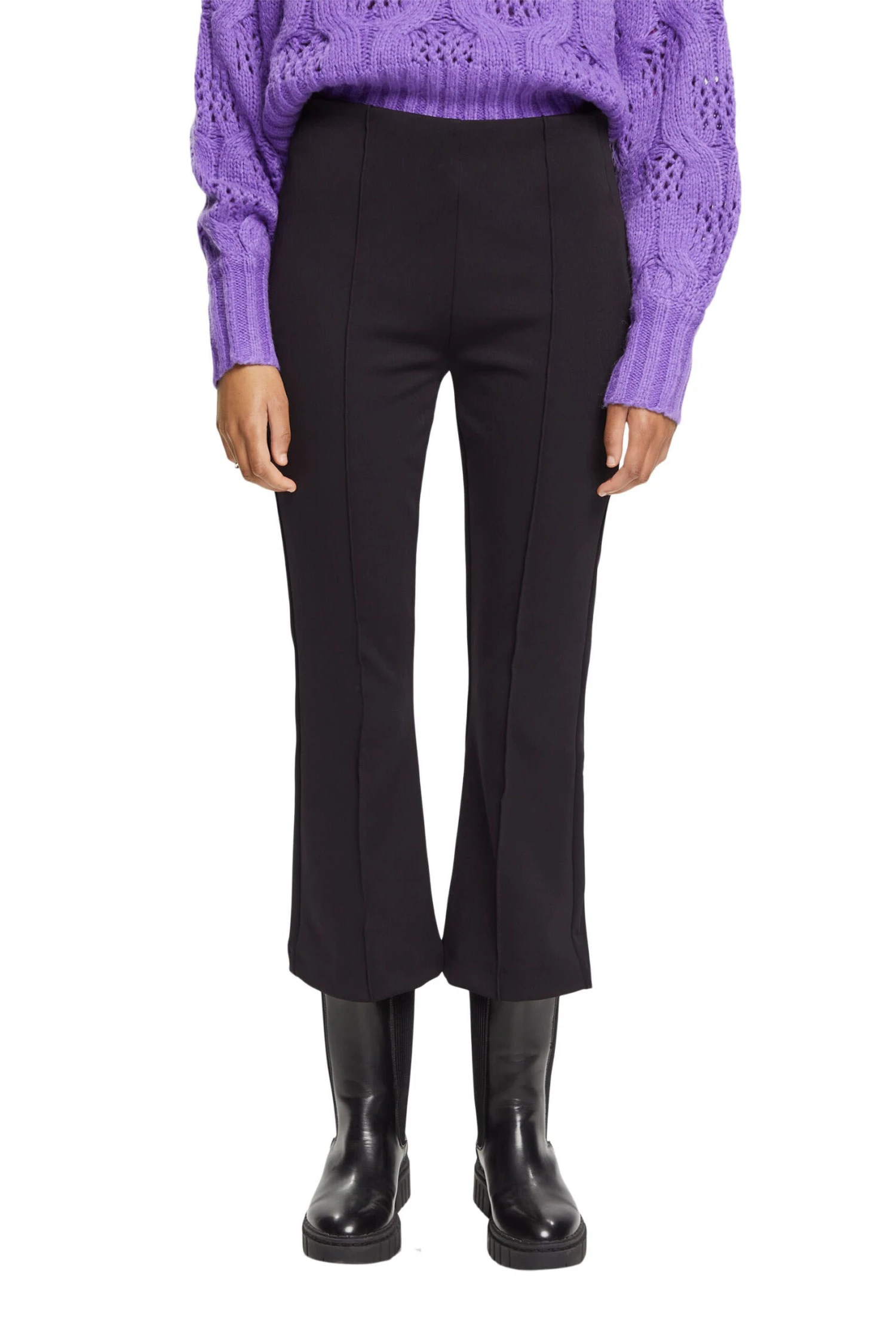 ESPRIT Cropped-Schlaghose Black 4 ESPRIT Cropped-Schlaghose Black – Bild 2