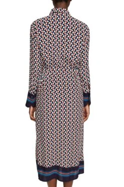 ESPRIT Gemustertes Hemdblusenkleid Navy -Esprit esprit gemustertes hemdblusenkleid navy 2