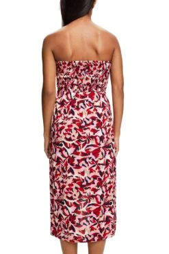 ESPRIT Gesmoktes Mini-Schlauchkleid Mit Blumenmuster Dark Red -Esprit esprit gesmoktes mini schlauchkleid mit blumenmuster dark red 2