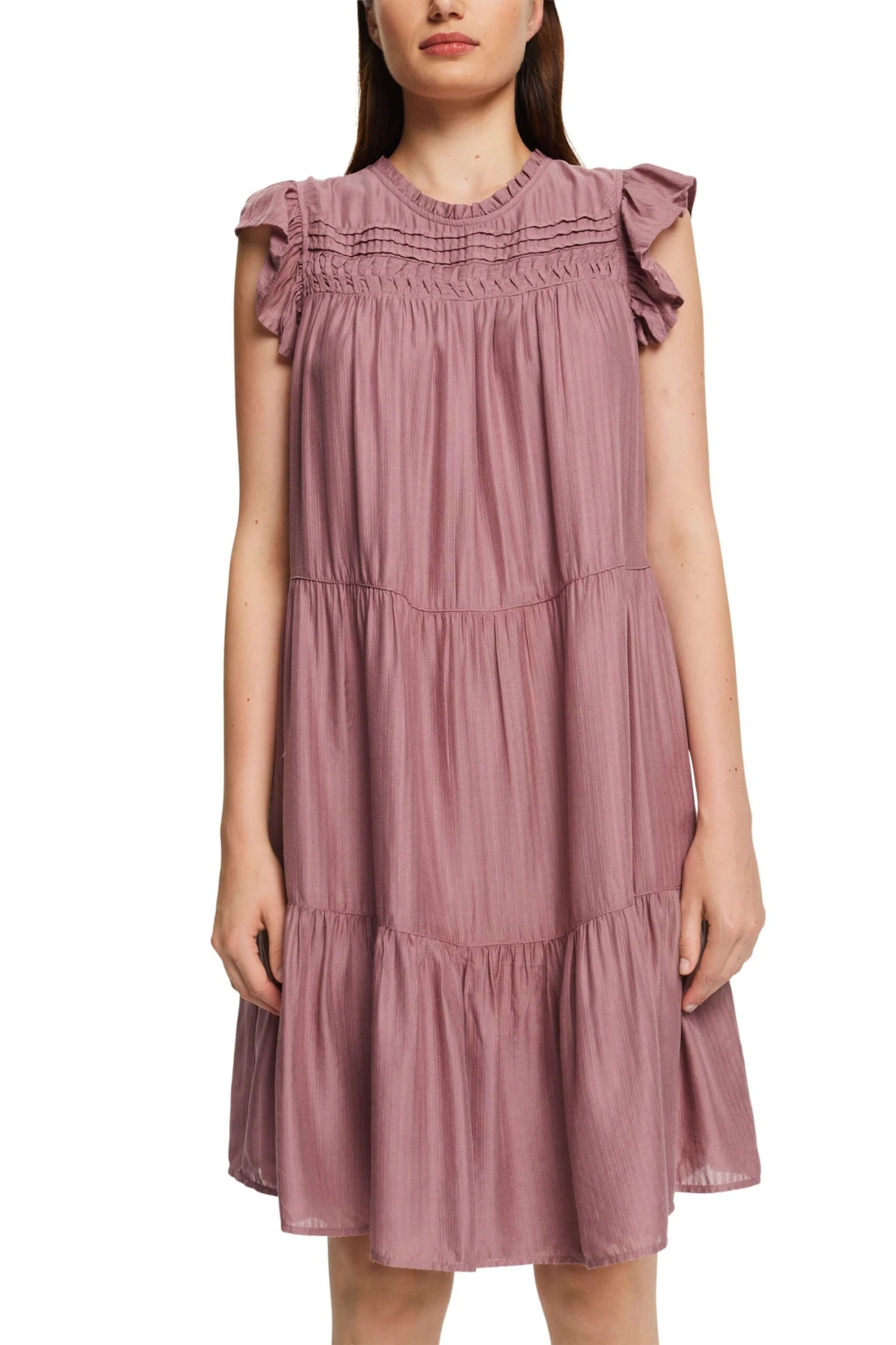 ESPRIT Kleid Mit Feinen Streifen Mauve 4 ESPRIT Kleid Mit Feinen Streifen Mauve – Bild 2