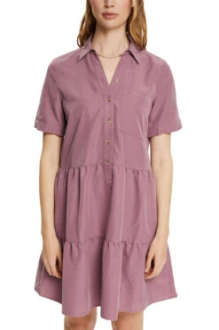 ESPRIT Kleid Mit Volants Mauve -Esprit esprit kleid mit volants mauve 1