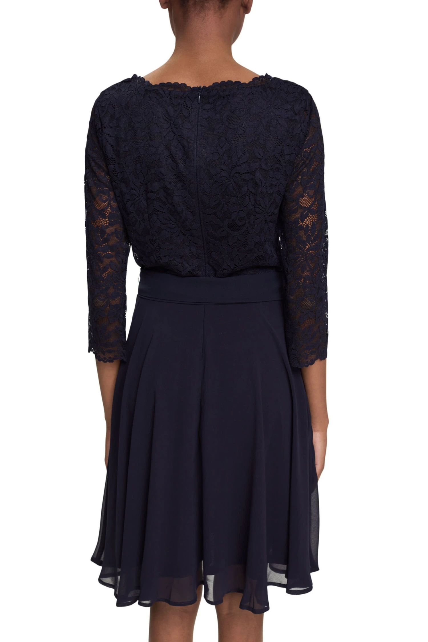 ESPRIT Midikleid Mit Spitze Navy 5 ESPRIT Midikleid Mit Spitze Navy – Bild 3