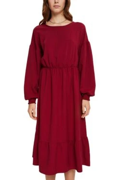 ESPRIT Midikleid Mit Volants Cherry Red -Esprit esprit midikleid mit volants cherry red 1