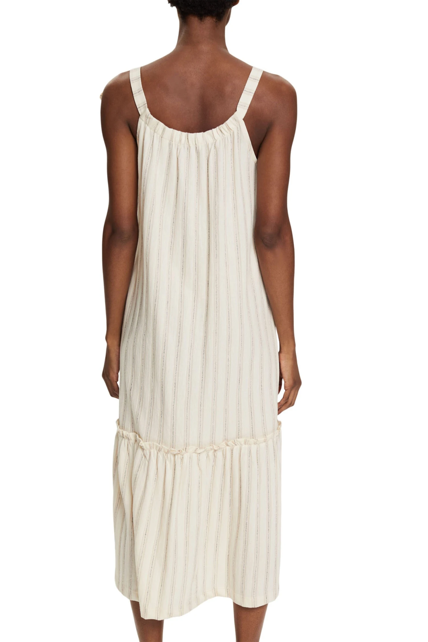 ESPRIT Midikleid Mit Webstreifen Off White 5 ESPRIT Midikleid Mit Webstreifen Off White – Bild 3