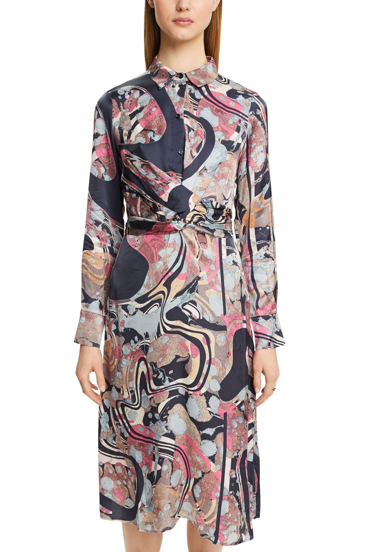 ESPRIT Satinkleid Petrol Blue 4 ESPRIT Satinkleid Petrol Blue – Bild 2